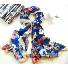 New polyester twill scarf with self-fringe for autumn and winter, wholesale by factory directly